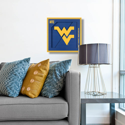 West Virginia Mountaineers 3D Logo Series Wall Art - 12