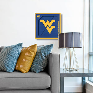 West Virginia Mountaineers 3D Logo Series Wall Art - 12"x12"