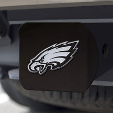 Philadelphia Eagles Chrome Emblem On Black Hitch Cover