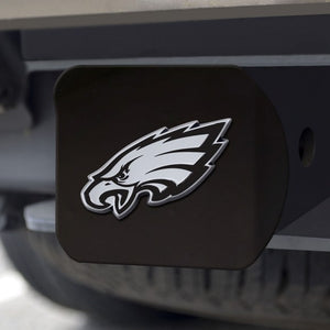 Philadelphia Eagles Chrome Emblem On Black Hitch Cover