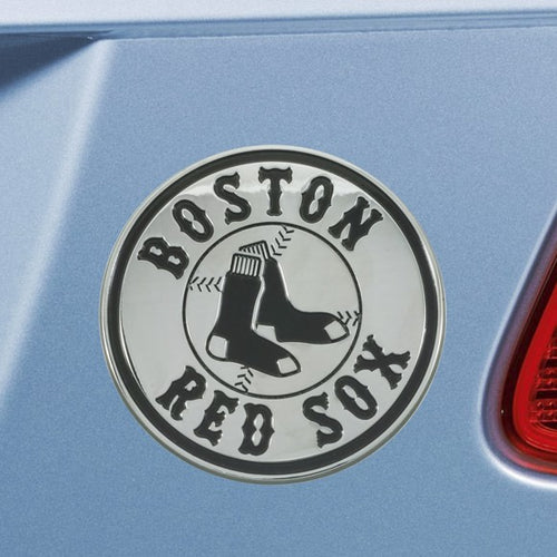 Boston Red Sox Chrome Round Auto Emblem