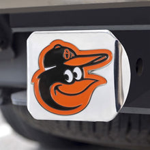 Baltimore Orioles Color Emblem On Chrome Hitch Cover