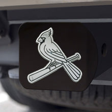 St. Louis Cardinals Chrome Emblem On Black Hitch Cover w/ Bat
