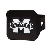 Mississippi State Bulldogs Chrome Emblem On Black Hitch Cover