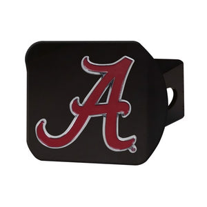 Alabama Crimson Tide Color Emblem On Black Hitch
