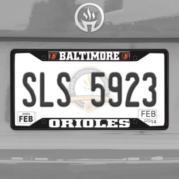 Baltimore Orioles Black Chrome License Plate Frame