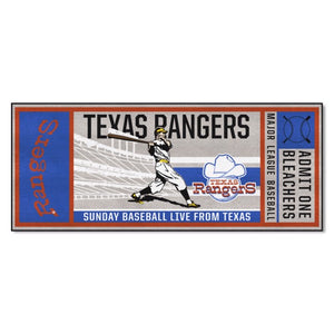 Texas Rangers Retro Logo Runner - 30"x72"