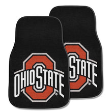 Ohio State Buckeyes Black 2-piece Carpet Car Mats - 18"x27"