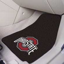 Ohio State Buckeyes Black 2-piece Carpet Car Mats - 18"x27"