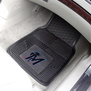 Miami Marlins 2-pc Vinyl Car Mat Set - 18x27