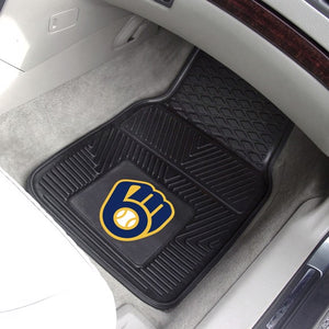 Milwaukee Brewers 2-pc Vinyl Car Mat Set - 18x27