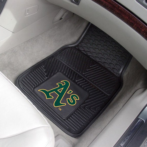 Oakland Athletics 2-pc Vinyl Car Mat Set - 18x27