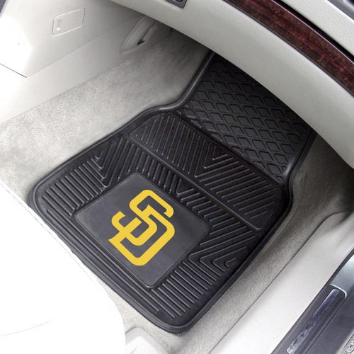 San Diego Padres 2-pc Vinyl Car Mat Set - 18x27