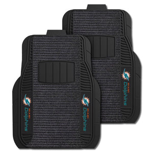 Miami Dolphins 2-piece Deluxe Car Mat Set