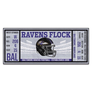 Baltimore Ravens Football Ticket Runner - 30"x72"