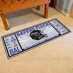 Baltimore Ravens Football Ticket Runner - 30"x72"