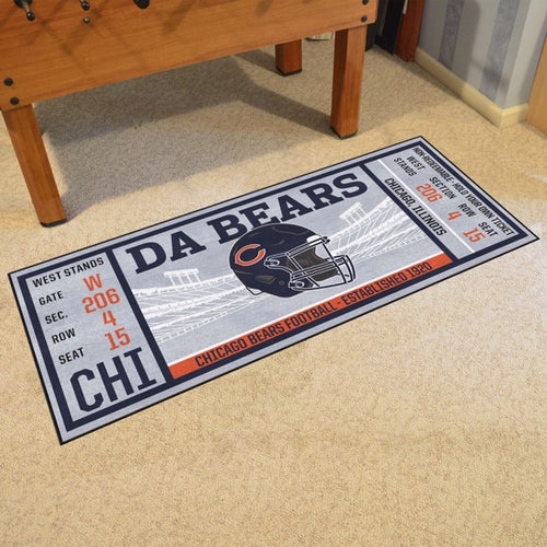 Chicago Bears Football Ticket Runner - 30