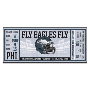 Philadelphia Eagles Football Ticket Runner - 30"x72"