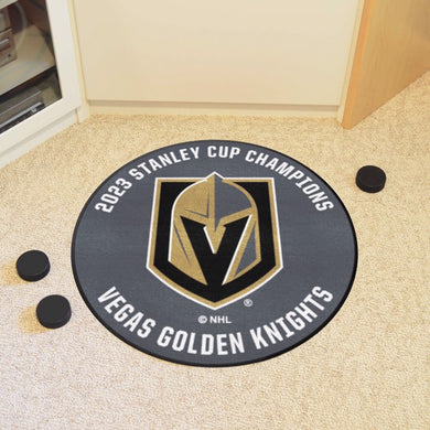 Vegas Golden Knights 2023 Stanley Cup Champions Hockey Puck Rug - 27
