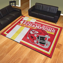 Kansas City Chiefs 4- Time Super Bowl Champions Dynasty Rug - 8'x10'