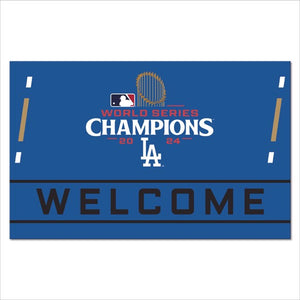 Los Angeles Dodgers 2024 World Series Champs Rubber Door Mat - 18"x30"