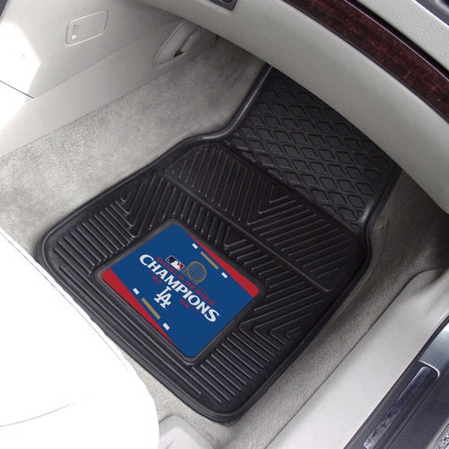 Los Angeles Dodgers 2024 World Series Champions  2-pc Vinyl Car Mat Set - 18x27