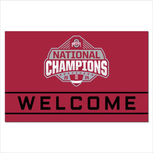 Ohio State Buckeyes 2024 CFP National Champions Crumb Rubber Door Mat