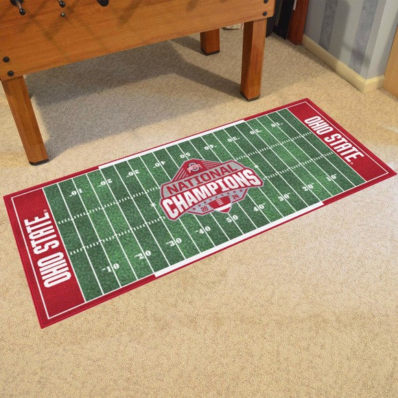 Ohio State Buckeyes 2024 CFP National Champions Football Field Runner