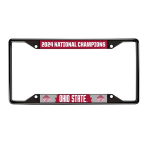 Ohio State Buckeyes 2024 CFP National Champions Black License Plate Frame