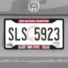 Ohio State Buckeyes 2024 CFP National Champions Black License Plate Frame