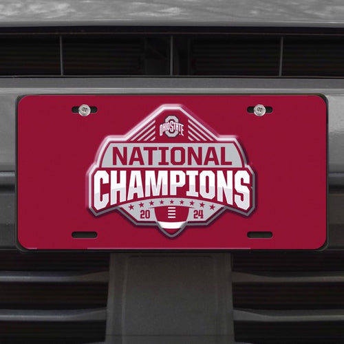 Ohio State Buckeyes 2024 CFP Champions Metal License Plate