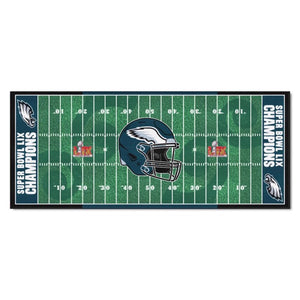 Philadelphia Eagles Super Bowl LIX Champions Football Field Runner - 30"x72"