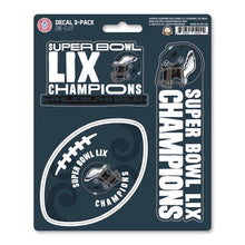 Philadelphia Eagles Super Bowl LIX Champions Decal 3-pk