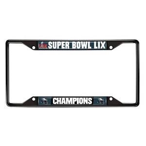 Philadelphia Eagles Super Bowl 59 Super Bowl Champions Black License Plate Frame