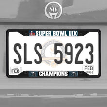 Philadelphia Eagles Super Bowl 59 Super Bowl Champions Black License Plate Frame