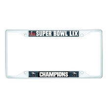 Philadelphia Eagles Super Bowl 59 Super Bowl Champions White License Plate Frame