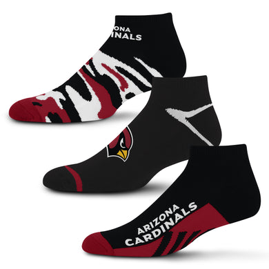Arizona Cardinals Camo Boom No Show Socks 3 Pack
