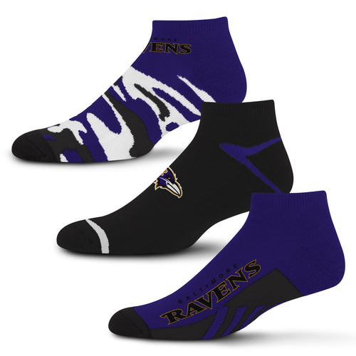 Baltimore Ravens Camo Boom No Show Socks 3 Pack