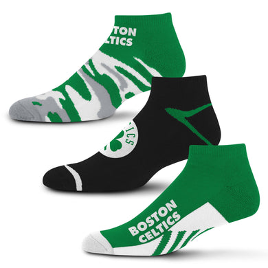 Boston Celtics Camo Boom No Show Socks 3 Pack