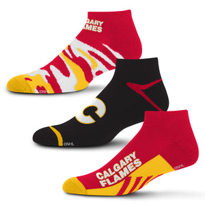 Calgary Flames Camo Boom No Show Socks 3 Pack