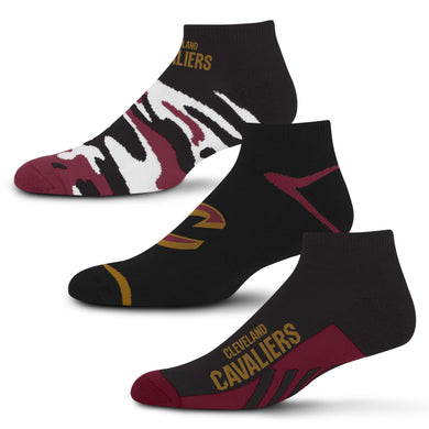 Cleveland Cavaliers Camo Boom No Show Socks 3 Pack