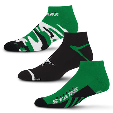 Dallas Stars Camo Boom No Show Socks 3 Pack