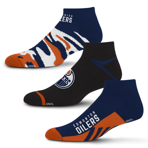 Edmonton Oilers Camo Boom No Show Socks 3 Pack 