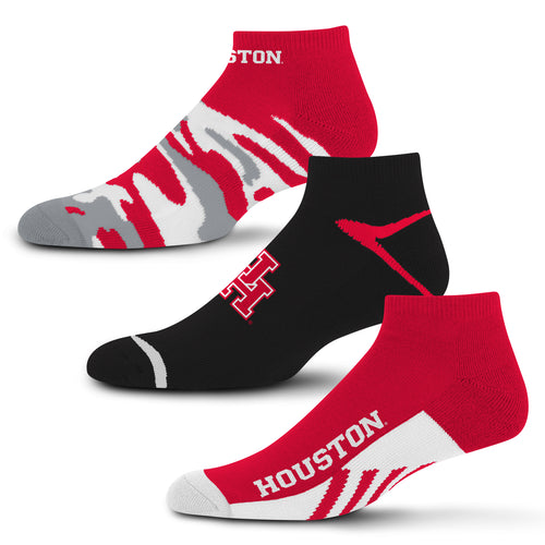 Houston Cougars Camo Boom No Show Socks 3 Pack