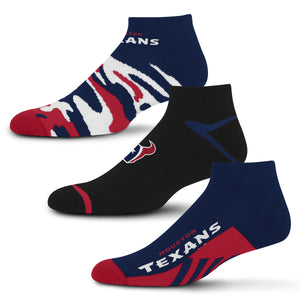 Houston Texans Camo Boom No Show Socks 3 Pack