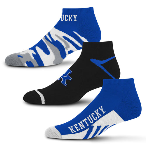 Kentucky Wildcats Camo Boom No Show Socks 3 Pack