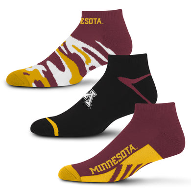 Minnesota Golden Gophers Camo Boom No Show Socks 3 Pack