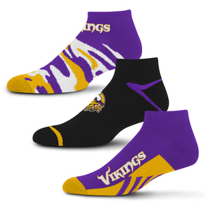 Minnesota Vikings Camo Boom No Show Socks 3 Pack