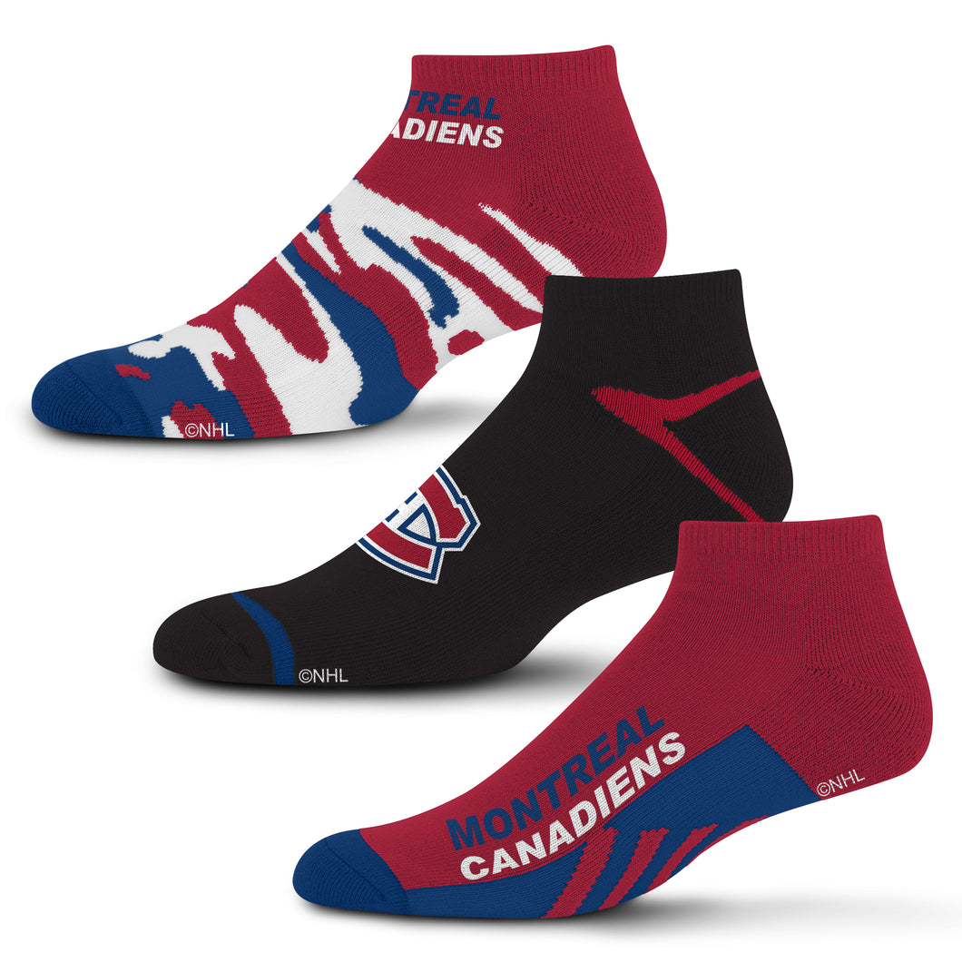 Montreal Canadiens Camo Boom No Show Socks 3 Pack