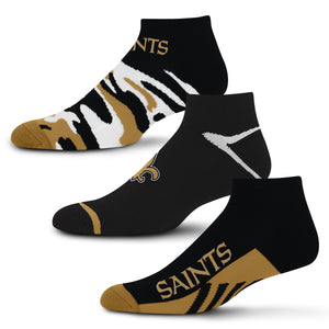 New Orleans Saints Camo Boom No Show Socks 3 Pack